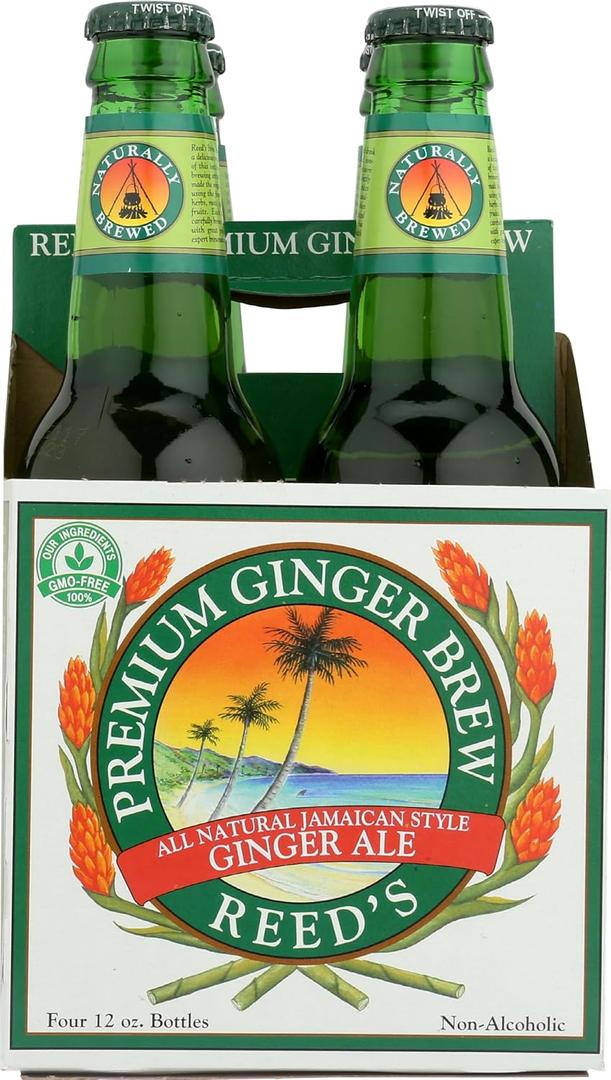 Reed's, Premium Ginger Brew, 12 oz (Pack of 4)
