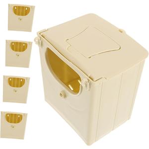 Toyvian 5Pcs Parakeet Nesting Box Plastic Bird Nest Breeding Box for Cockatiels Budgies Lovebirds Small Parrots Easy to Clean and Install 5.11X5.11X3.93In