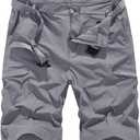 Quick Dry Hiking Shorts Men's Cargo Casual Outdoor 4-Way Stretchy Lightweight Summer Short with Multi Pockets 30-46 (No Belt)