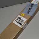 Cordless Vinyl Mini L Blinds 26" W x 48" H, 1" Slat White Horizontal Windows L Blind for Door, Shades, Camper, Light Filtering, Interiors, Arrive 1/2 Inch Narrower Indoor