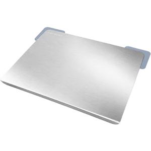 304 Stainless Steel Cutting Board with Lip, With 2 Non-Slip Mats, 27.6"L x 19.7"W