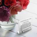 Akeke Stainless Steel Thank You Sign, 4" x 4" x 1.2", Silver, Contemporary, Inspirational, Office Decor