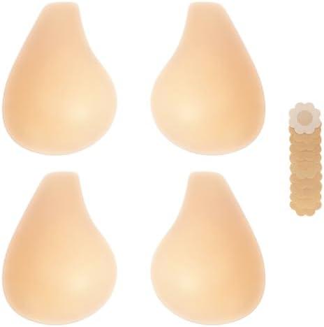 Bontierie 2025 Added Lift Seamless Nipple Covers Ultra-Thin Push up Sticky Pasties Women Adhesive Bras size LARGE 4 COUNT