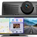Wireless Portable CarPlay Screen8.1" Portable Touchscreen Car Stereo with 2K Dash Cam/Carplay & Android Auto1080P Backup CameraGPS NavigationVoice ControlLoop RecordingMirror Link