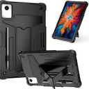 Case for Lenovo Tab M11 11 inch Tablet (TB-330FU / TB-331FC) 2024 Released - Hybrid Protective Case Cover with Kickstand (Black/Black)