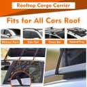 FIVKLEMNZ 21 Cubic Car Rooftop Cargo Carrier Roof Bag Waterproof for All Top of Vehicle with/Without Rack Includes Topper Anti-Slip Mat + Reinforced Straps + 6 Door Hooks + Luggage Lock