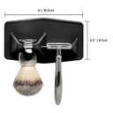 TOOLETRIES The Maverick Silicone Razor & Brush Holder Holder - The Best Safety Razor Stand. This Will Prolong The Life of Your Shaving Brush - Charcoal
