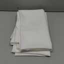 Anmao Non-See-Through Off White Privacy Semi Sheer Curtains for Living Room 45 Inch Length 2 Panels Set, Light Filtering That Let Light in Rod Pocket Window Drapes for Bedroom, 52W x 45L, Ivory White