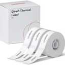 2 x NIIMBOT Label Maker Tape for D11/D110/D101 Label Maker, 12 x 40 mm (0.47'' x 1.57''), 3Rolls for Home Office Labeling Tape Replacement, White