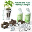 LETPOT 77 Pcs Seed Pod Kits, Square Grow Anything Kit for Hydroponics, with 2 A&B Nutrient Plant Foods and 30 Sponges, 5 Domes, 10 Baskets, 30 Stickers, Compatible Mini and Other Brand