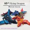 GemmiCho 3D Printed Dragon with Wings, 11" 3D Printed Dragon Toys for Kids, 3D Dragon for Stress Relief, Surprise Animals Figurines Fidget Dragon Toys for Boys Kids Teen 5-7 4-6 8-12