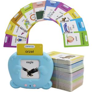 MAYAPHILOS 510 Sight Words Polish and English Talking Flash Cards Fun Polish Language Learning Toys for Kids, Learn Polish for Toddlers Sensory Preschool Educational Birthday Gifts