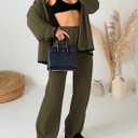 PRETTYGARDEN Lounge Sets for Women Fall 2026 Loungewear 2 Piece Outfits Cardigan Sweaters Track Suit Matching Winter Clothing (Green XL)