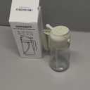 YARRAMATE 16oz/470ml Glass Olive Oil Sprayer for Cooking with Stickers, 2 in 1 Oil Dispenser for Kitchen Gadgets, Food Grade Premium Spray Bottle for Salad, Frying, BBQ (Creamy White)