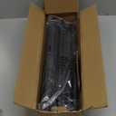 Industrial Curtain Rods for Windows 66 to 120 Inches, Blackout Wrap Around Curtain Rod, for Indoor and Outdoor, 7/8 Inch Diameter, 95 to 150 Inches, Black