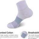 GKX Men's Cotton Moisture Wicking Cushioned Sole Preformance Training Running Athletic Workout Low Cut Socks (9-11)
