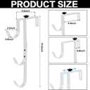 2Pcs White Pool Pole Hangers, Adjustable Heavy Duty Swimming Pool Fence Hooks for Pool Equipment, Skimmers, Leaf Rakes, Nets, Brushes, Vacuum Hose, Garden Tool Organizer
