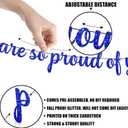 KatchOn, Glitter We are So Proud of You Banner - 10 Feet, No DIY | Congratulations Banner for 2026 Graduation Decorations | Graduations Banners 2026 for Blue Graduation Decorations 2026