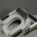 Potty Training Seat SKYROKU Potty Training Toilet with Step Stool Ladder, for Kids Boys Girls Toddlers - Comfortable Safe Potty Seat with Anti-Slip Pads Ladder (8838+Grey)