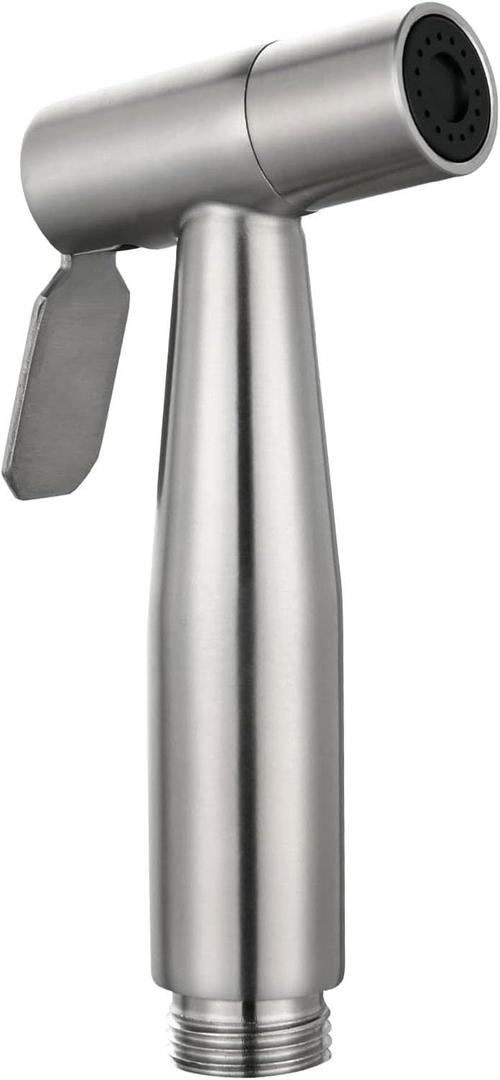 Handheld Bidet Sprayer for Toilet, Stainless Steel Bathroom Spray for G1/2 (0.79inch) Thread Interface, Brushed Nickel (Silver)