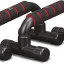 RBX Pump Bars with Foam Padded Handles and Non-Slip Base - Red