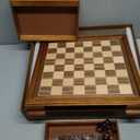 AMEROUS 12.8" x 12.8" Magnetic Wooden Chess Set with 2 Built-in Storage Drawers - 2 Bonus Extra Queens - Gift Packaging - Staunton Chess Pieces, Board Games Chess Sets for Adults and Kids