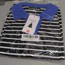 ZESICA Womens Striped Long Sleeve Tops Oversized Sweatshirt V Neck Loose Fit Tunic Tops Spring Casual Blouses (Black, S)