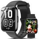 Smart Watch with Alexa Built-in, 1.83" HD Touchscreen Fitness Tracker with Bluetooth Calling, 120+ Sports Modes, Heart Rate/Sleep Monitor, IP68 Waterproof Smartwatch for Android iOS, for Men Women