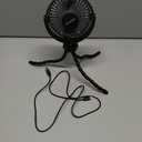 Gaiatop Mini Portable Stroller Fan, Battery Operated Small Clip on, Detachable 3 Speed Rechargeable, 360 Rotate Flexible Tripod Better Cooling for Car Seat Crib Treadmill Travel Black