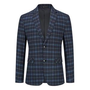 Iynnijoy Men's Plaid Blazer Casual Sports Coat Slim Fit Plaid Suit Jackets for Party Wedding XL