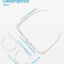 Blue Light Blocking Glasses,Computer Glasses,Anti Eyestrain, Lightweight Frame Eyeglasses,Men/Women (Crystal)