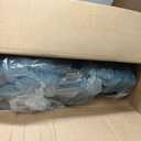 Lazy Chair with Folding Ottoman,Leisure Sofa Chair,Soft Fabric Armchair with Armrests and Side Pockets, Reading Chair with Footrest for Living Room, Bedroom, Office (Plush Blue)