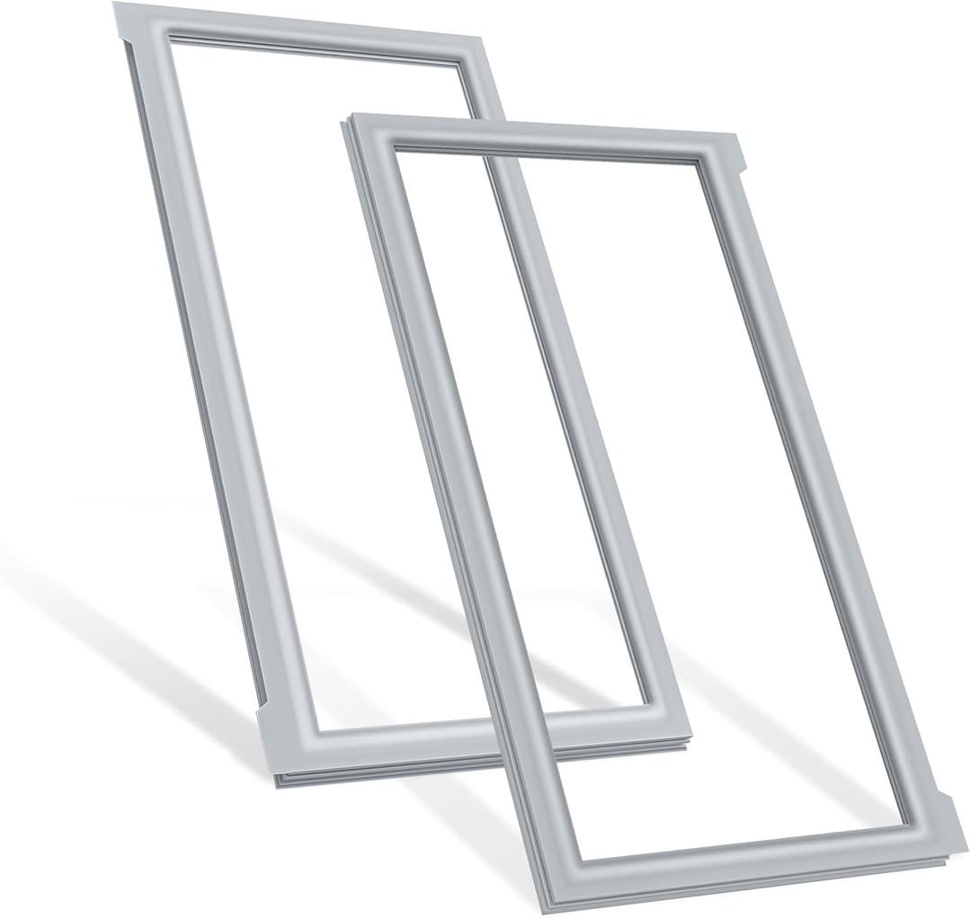 Upgraded W10830162 (Right) & W10830283 (Left) Refrigerator French Door Seal Gaskets Part for Whirlpool Refrigerator Gasket Seal Replacement for Kitchen-Aid & Ken-more Parts Replace Door Seal