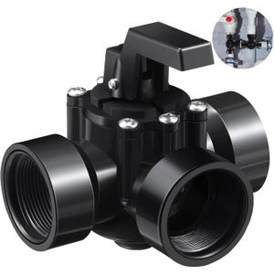 Tandefio 3 Way Swimming Pool Diverter Valve Replacement Black Positive Seal Pool Valve for Pools and Spas(1.5 Inches) Tandefio 3 Way Swimming Pool Diverter Valve Replacement Black Positive Seal Pool Valve for Pools and Spas(1.5 Inches)
