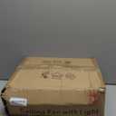 Ceiling Fan with Lights Remote Control, 24" Black, 6 Speeds 3 Light Color Low Profile Flush Mount Ceiling Fan for Kitchen Bedroom