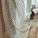 MYRU Black and Gold Sheer Curtains for Living Room Luxury Tulle Curtains (Gold,2 Panels 54 Inches by 90 Inches)