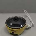 Nostalgia MyMini Personal Electric Skillet & Rapid Noodle Maker, Perfect For Healthy Keto & Low-Carb Diets, Yellow