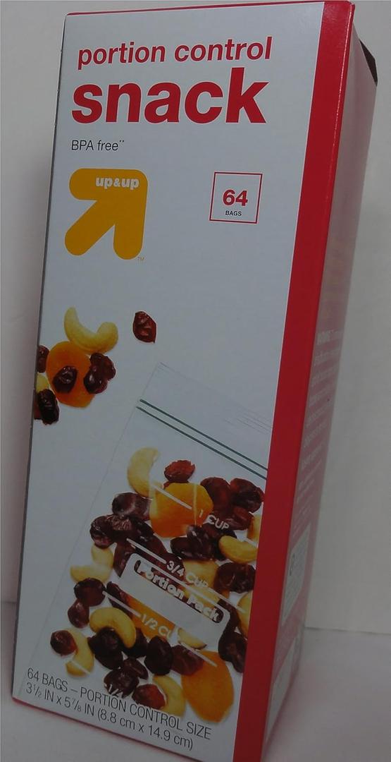 Portion Control Snack Bags (BPA free) ~ 3 1/2" x 5 7/8" ~ (64 bags x 2 = 128 bags)