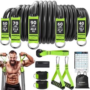 Resistance Bands, Heavy Duty Exercise Bands for Working Out, Workout Bands with Handles, Stretch Band for Men, Fitness Bands for Home Workouts, Muscle Training, Strength, Slim, Yoga, 310LBS