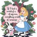 Cute Alice and Rabbit Adventure Mad Hatter Cheshire Cat Alice in Wonderland Adventurous Creative Minimalist Cartoon Girls Boys Kid Room Design Nursery Fun Home Vinyl Decoration Size (18x20 Inch)