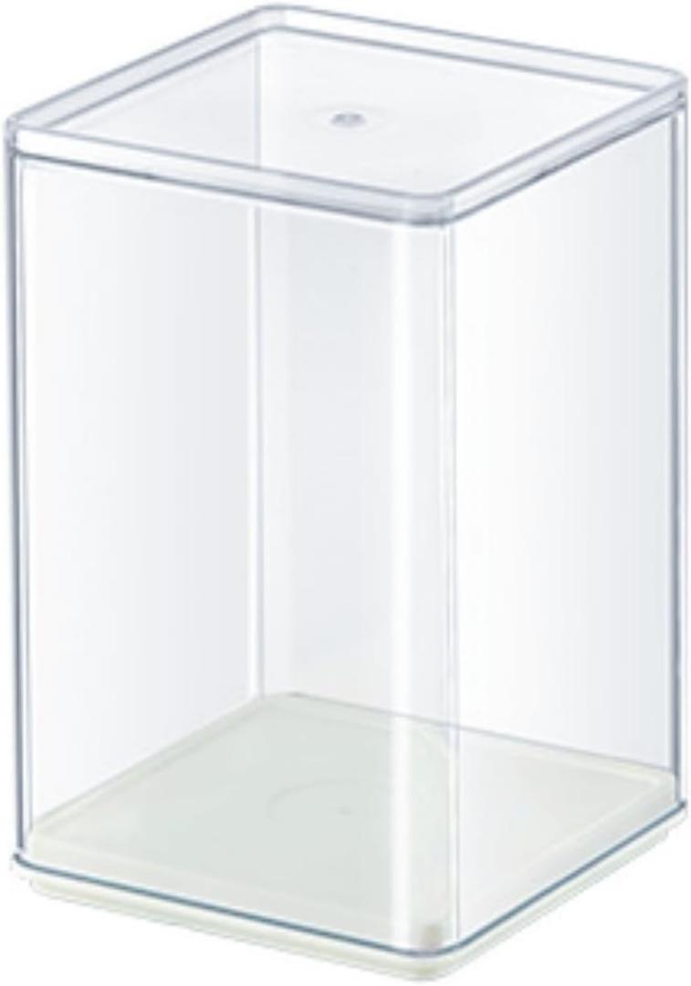 Clear Figure Display Case 3x3x4.5 inch Small Acrylic Figurine Storage Box Showcase for Collectibles Minifigure Mini Dolls Toys Organizer (Pack of 1)