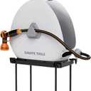 Giraffe Tools Ground Mounted Retractable Hose Reel 1/2 Inch x 82FT, Heavy Duty Automatic Rewind Garden Hose Reel, with Flexible Swivel Base for Lawn, Concrete Floor