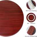 23.6 Inch Walnut Wood Lazy Susan for Tabletop, Large Lazy Susan, Round Rotating Serving Tray, Wooden Turntable Dining Table Centerpiece, Spinning Food Server for Home and Gatherings (Walnut)