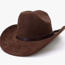 Cowboy Hat for Women Men, Wide Brim Classic Cowboy Cowgirl Hat for Outdoors, Felt Cattleman Western Cowboy Hats