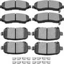 Ceramic Brake Pads Kits,SCITOO 8pcs Brakes Pads Set fit for 08-12 for Chrysler Town & Country,08-12 for Dodge Grand Caravan,09-13 for Dodge Journey,12 for Ram C/V,09-12 for Volkswagen for Routan