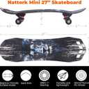 27"x 8" Complete Skateboard for Beginners Youth Teens Kids Boys or Girls with Plastic Deck ABEC 7 Bearings