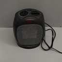 Amazon Basics Oscillating Ceramic Space Heater, Portable Fast Heating Indoor Solution, With Overheat and Tip-Over Protection, Thermostat, 1500W, 7.52"D x 6.34"W x 9.45"H, Black