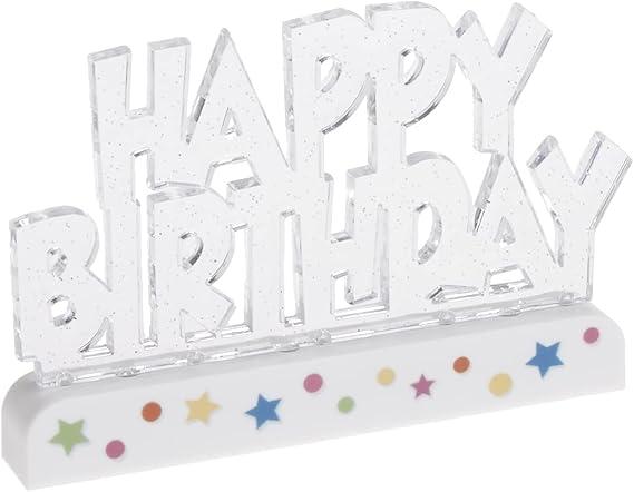 Unique Party Led Cake Topper Happy Birthday Pack of 2