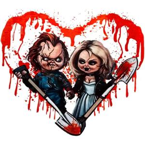 Generic 1Sheet of Halloween Bride, Horror Movie, Scary Movie Iron-on Heat Transfer for DIY Clothing., CDTY001