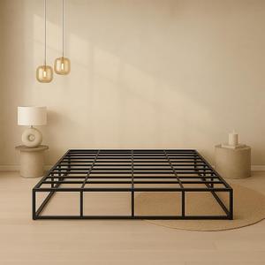 Cloud Frame Bed Washable Unzippable Upholstered - RH- Square- White Linen, Beige, Taupe, Black, Gray, Brown, Cream Boucle- 9 inch (Queen, Box-Spring)